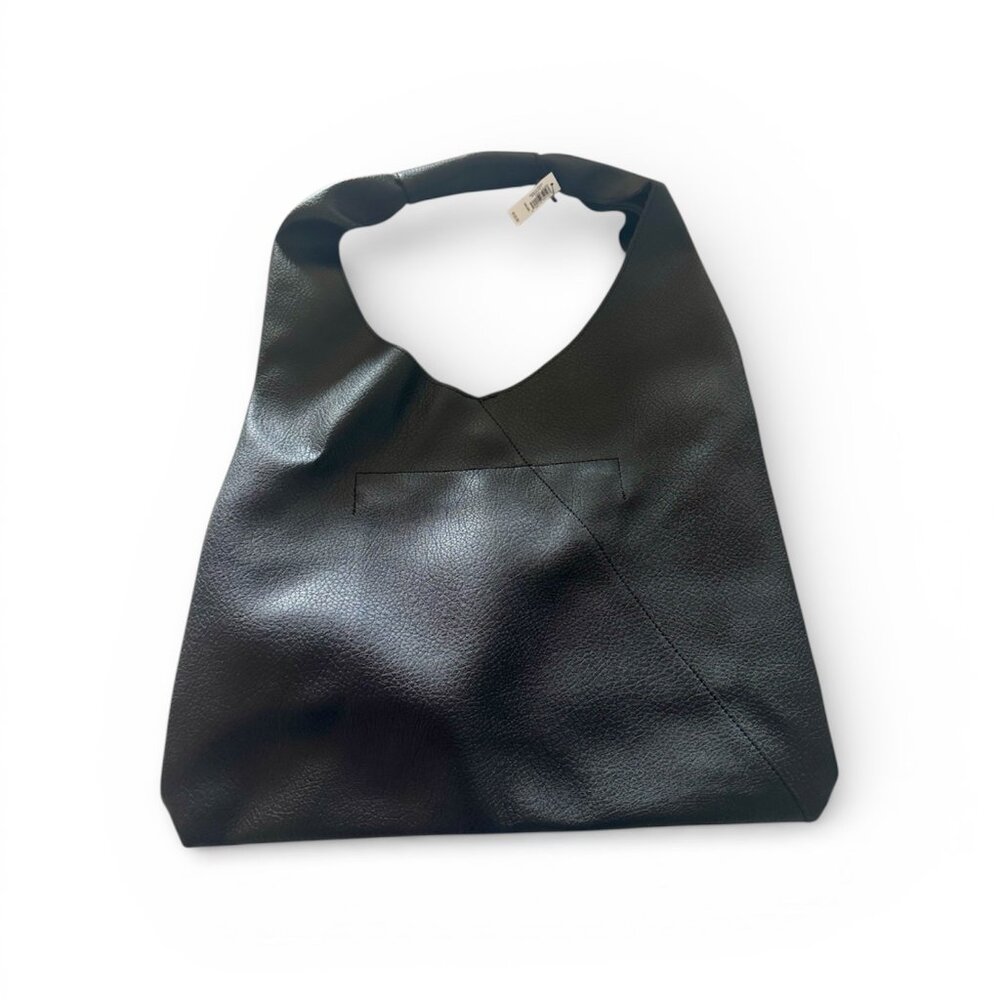 Banana Republic Vegan Leather Slouchy Tote Black NWT
